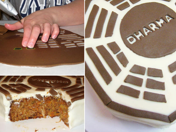 Fondant on Carrot Cake